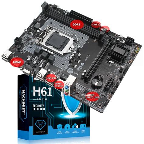 New H61M S1 H61 Motherboard LGA 1155 H61chipset Socket Micro ATX