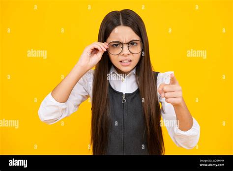 Angry Teenager Girl Upset And Unhappy Negative Emotion Teen Girl Pointing Finger At Camera