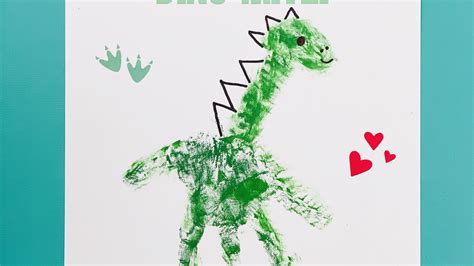 Dinosaur Handprint Art Cute Father S Day Craft Atelier Yuwa Ciao Jp