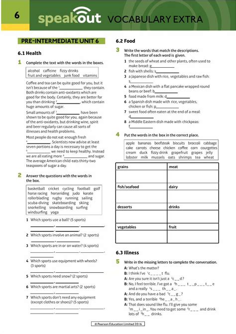 Pdf Speakout Vocabulary Extra Pre Intermediate Unit Pdfslide Net