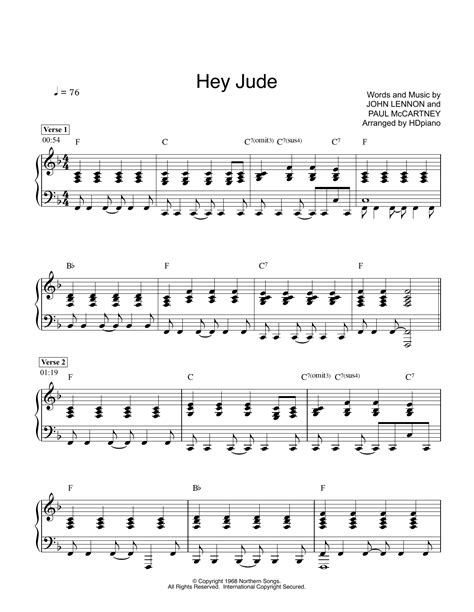 Hey Jude Sheet Music Direct