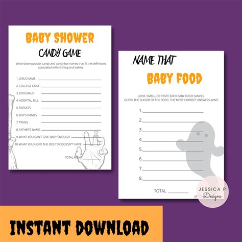 Halloween Baby Shower Games Halloween Party Games Baby - Etsy