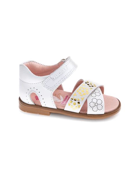 Pablosky sandalia niña 036800 piel color blanco colección verano 2024