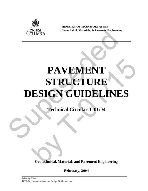 Pdf Pavement Structure Design Guidelines Pdf Filefebruary Tc