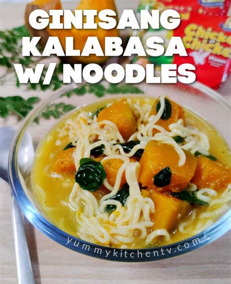 Ginisang Kalabasa With Noodles Yummy Kitchen