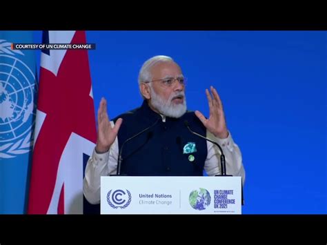 Modi Says India Targets Net Zero Emissions By 2070