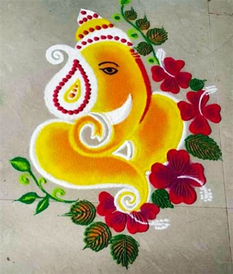 rangoli design images  ganesh chaturthi rangoli design images