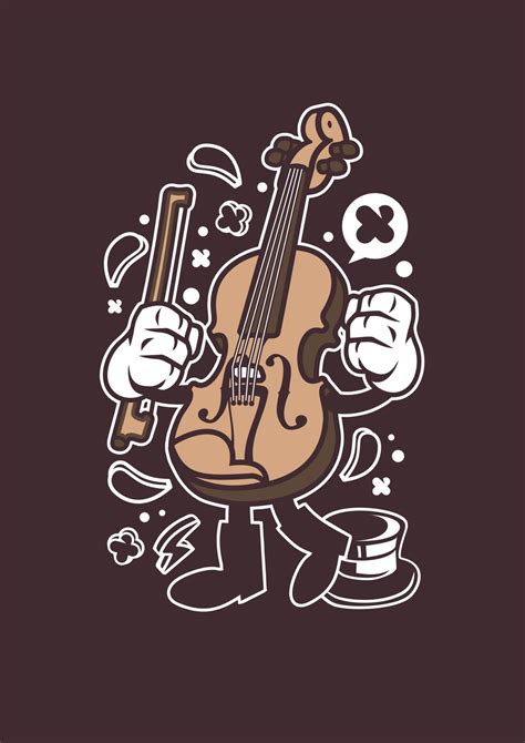 Funny Violin Cartoon 3608983 Vector Art at Vecteezy