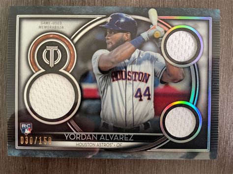 Topps Tribute Yordan Alvarez Rookie Triple Jersey Patch Rc