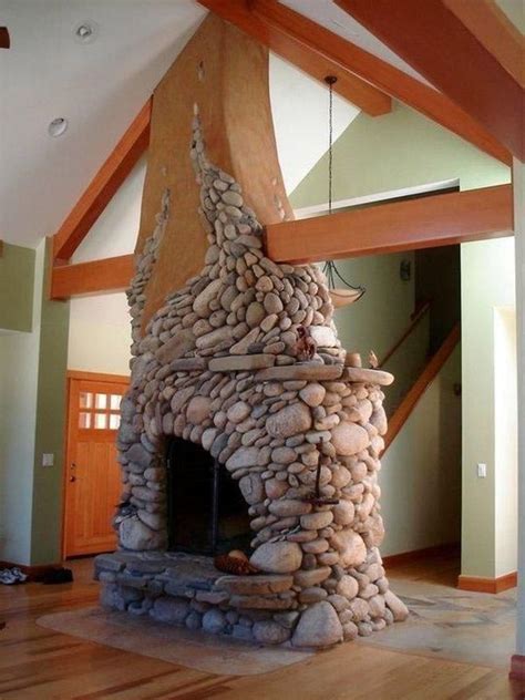 How to Make a River Rock Fireplace? | Fireplace Designs