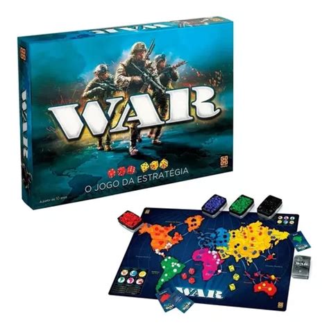 Jogo De Tabuleiro War Jogo Da Estrategia Original Grow