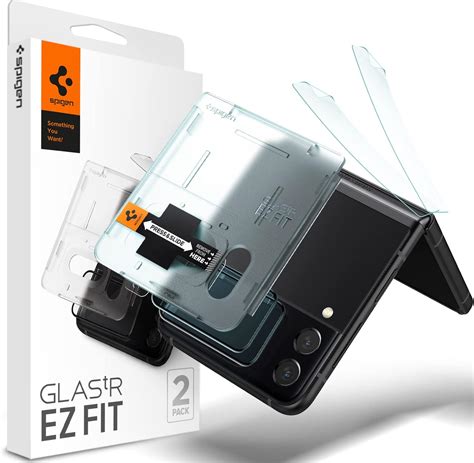 Spigen Glas Tr Ez Fit Schutzfolie Kompatibel Mit Samsung Galaxy Z Flip