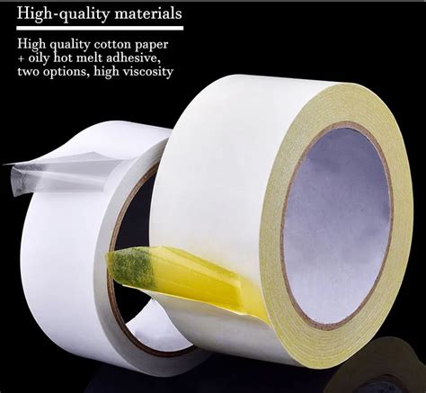 Factory Sided Wholesale Non Woven Tissue Hot Melt 90MIC Sealing Double Side Self Adhesive Tape