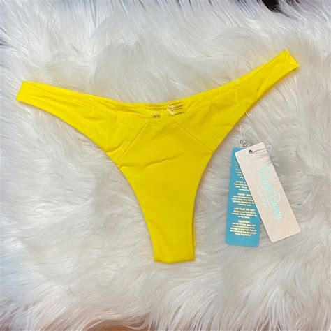 Beach Bunny Swim Beach Bunny Sexy Bikini Swim Bottom Women Size Small Nwt Yellow Poshmark