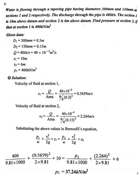 Important Answers And Solved Problems Fluid Properties And Flow