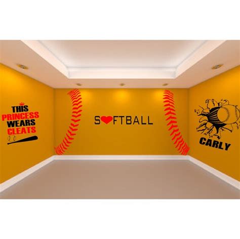 Ultimate Softball Room 5 Large Softball Wall Decals To Create