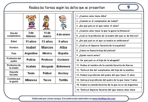 Ejercicios Para Comprender Instrucciones Escritas Familia Y Cole