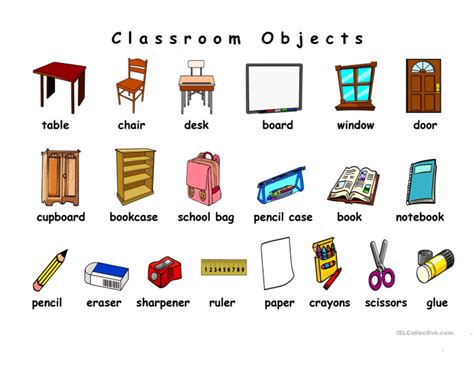 Free Spanish Classroom Objects Worksheet Download Free Spanish