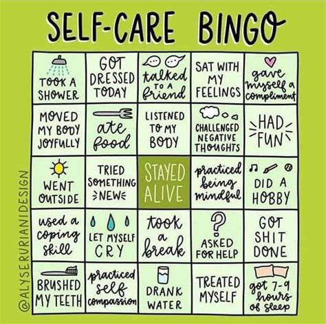 Self Care Bingo Self Care Activities Self Care Self