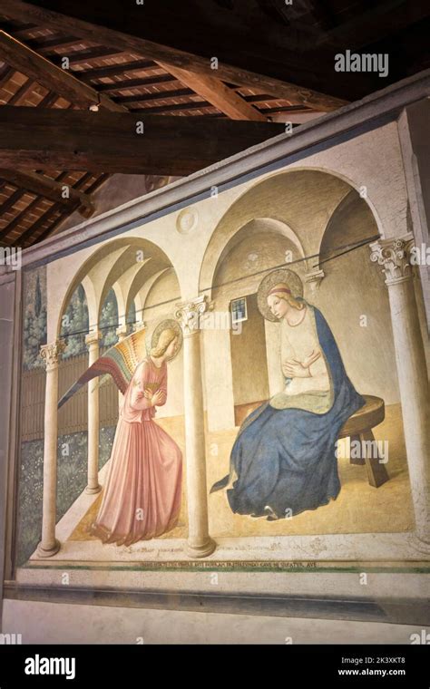 The Annunciation by Fra Angelico in the north corridor of the Museum of ...