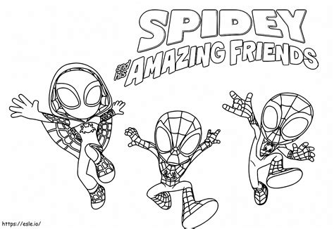 Printable Spidey And His Amazing Friends Coloring Page