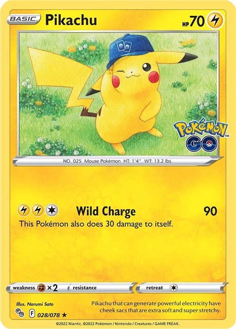 Pikachu 28 78 Pokemon GO Holo Rare Shady Bloom