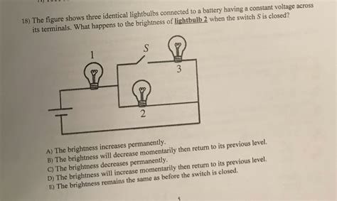 Solved The Figure Shows Three Identical Lightbulbs Chegg