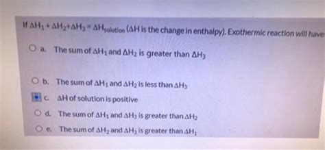 Solved If ΔH1+ΔH2+ΔH3=ΔHsolution (ΔH is the change in | Chegg.com | Chegg.com