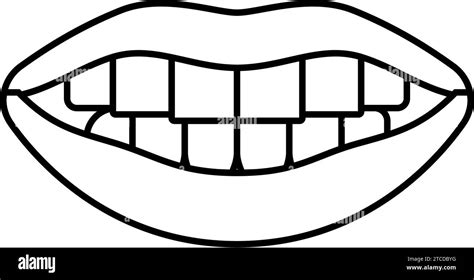 C D G K N S T X Y Z Letter Mouth Animate Line Icon Vector Illustration Stock Vector Image And Art