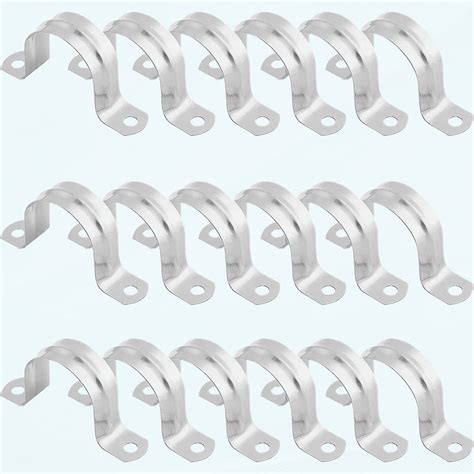 Pcs M Stainless Steel Two Hole Strap U Bracket Rigid Pipe Strip