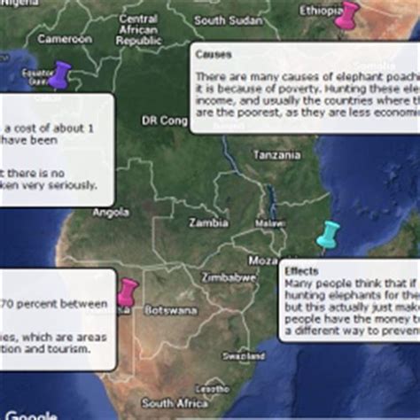 Causes, effects, and solutions of elephant poaching : Scribble Maps