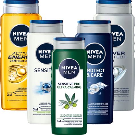 NIVEA Men x5 Żel pod Prysznic męski Zestaw 500 ml 12560008198 Allegro pl