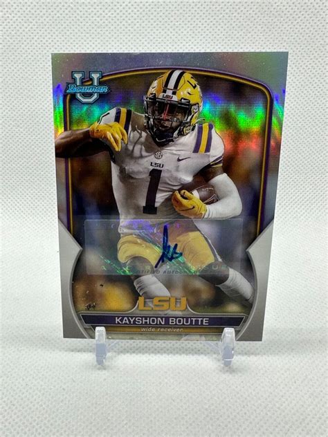 2022 Bowman University Chrome AUTO 499 Kayshon Boutte Refractor LSU EBay