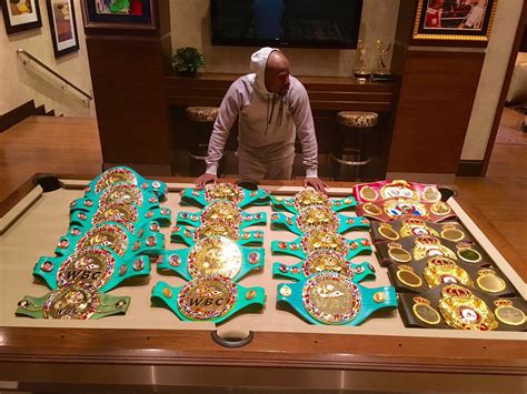 Floyd Mayweather Shows Off His Belts They Ll Talk About It Forever