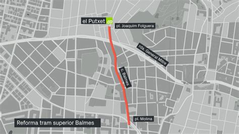 El tram superior del carrer de Balmes es reformarà aquest mandat