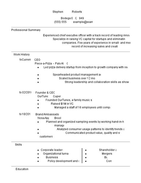 Professional Chief Operating Officer Resume Examples