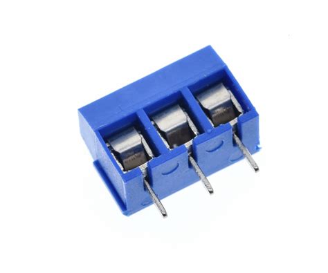 Bornera Conector Terminal Block Kf Dg P Pines Mm Azul