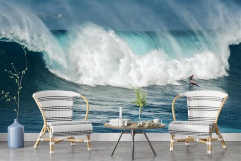 Big Wave Surfing Wallpaper Wall Mural