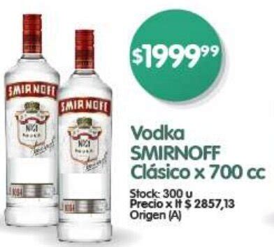 SMIRNOFF Vodka Clásico x 700 cc oferta en Supermercados Buenos Días