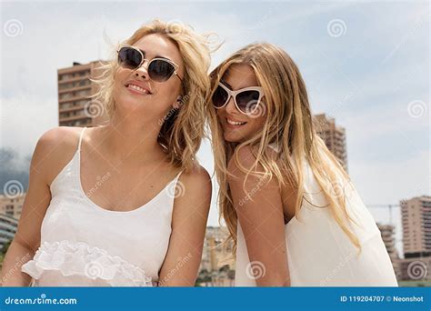 Two Girlfriends Having Fun Together Stock Image Image Of Carlo