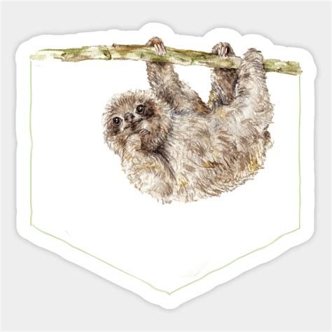 Sloth Hanging Out Sloth Sticker Teepublic