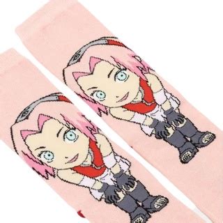 Meia Divertida Cano Longo Sakura Naruto Shopee Brasil