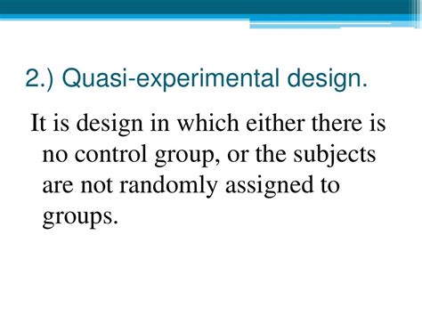 Types of experimental research designs