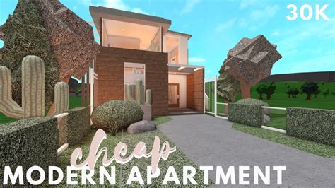 Bloxburg Cheap Modern Apartment Speed Build Youtube