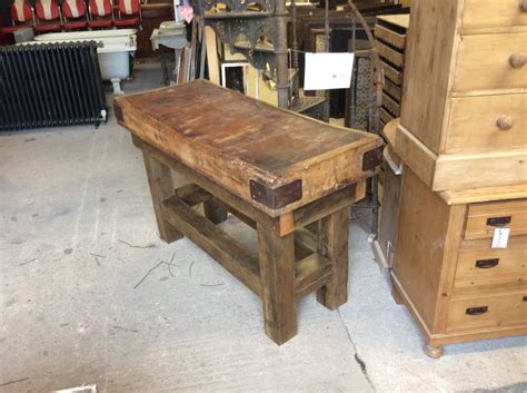 Large Butchers Block And Stand Authentic Reclamation