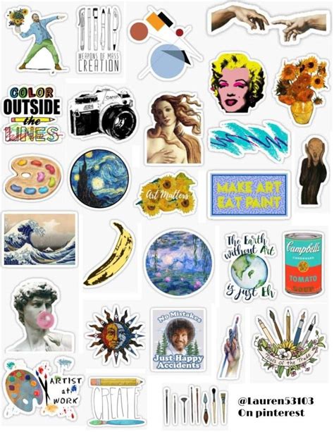 Art Stickers By Lauren Sticker Art Aesthetic Stickers