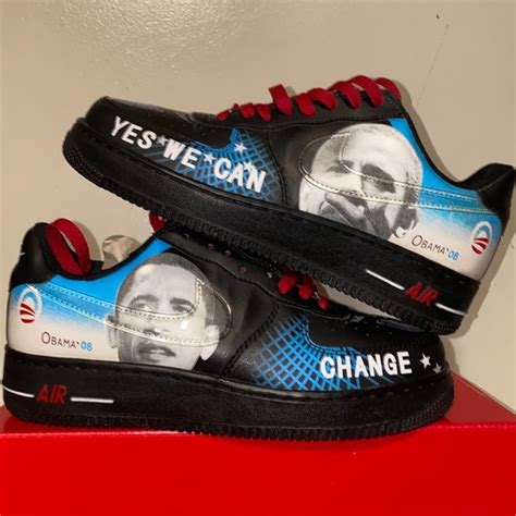 Shoes | Custom Barak Obama Black Nike Air Force 1s | Poshmark