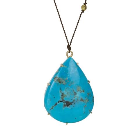 Teardrop Turquoise Pendant Necklace Turquoise Pendant Turquoise