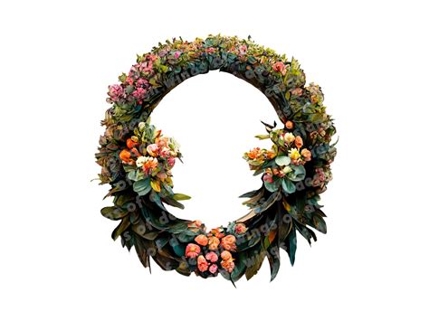 Floral Wreath Clipart Illustration Downloadable PNG File, Transparent ...