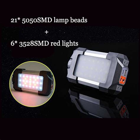 Outdoor Rechargeable Portable 27 LEDs Lantern Lamp Flasher Flashlight